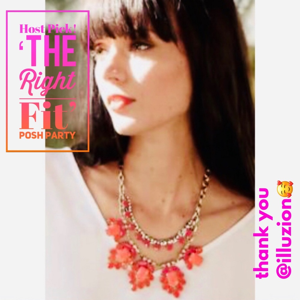 Stella & Dot | Spring Awakening Hot Pink & Vibrant Orange Statement Neck… - Picture 4 of 12